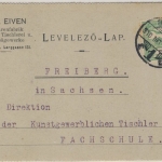 Ungarn/Rumänien - 5 F. Turul Firmenkarte Kronstadt/Brasso - Freiberg 1910
