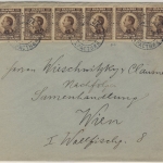 Jugoslawien/Slowenien - 50 Pa. König Alexander 6er-Str. Brief Hrastnik Wien 1925