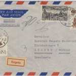Polen - Ruder-EM Posen 1958 Lupo-Eilbrief i.d. SCHWEIZ Abs: Werner Ehrensperger