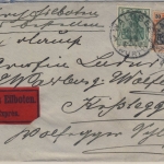 Deutsches Reich - 30+5 Pfg. Germania Eilbrief Waldsee - Kisslegg 1914