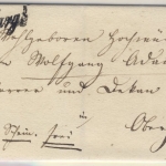 3 Kr. Quadrat blau, Charge-Brief gMR 91/Freising 10/7. (?) n. Ober…(?) - ohne