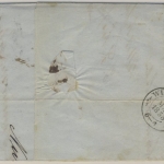 3 Kr. Quadrat blau, Nachporto-Brief gMR 243/Nürnberg 8. Mai 1855 n. Würzburg