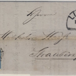 6 Kr. Quadrat blau, Brief oMR 289/Lindau 15/4. (1863) n. Straubing - mit