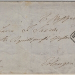 3 Kr. Quadrat blau, Brief gMR 479/Schweinfurt 30/7 (1858) n. Erlangen - mit