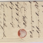 3 Kr. Quadrat blau, Charge-Brief oMR 19/Ansbach 16/4. (1861) n.