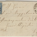 3 Kr. Quadrat blau, Brief gMR 281/Regensburg 21. Jul 185? n. Kelheim - mit