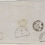 3 Kr. Quadrat blau, Nachportobrief gMR 325/München 5. Aug 1862 n. Hörmansdorf