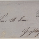 1 Kr. Wappen gez., Drucksbf. K1 Schweinfurt 9 Sep (1874?) n. Großkangaltheim -
