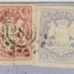6+3 Kr. Wappen geschn., oMR 289/Lindau 14 Oct 1867 n. Seifhennersdorf/Sachsen -