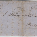 7 Kr. Wappen gez. (Mi.Nr. 25Xa, K1 Lindau 28. IX.70 - Basel/Schweiz - mit Inhalt