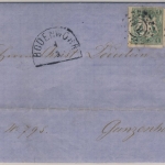 6+1 Kr. Wappen geschn., Brief oMR 704/Bodenwöhr 4/3. (1868) n. Gunzenhausen -