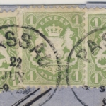 3x1 Kr. Wappen gez., Brief K1 Passau 22. Jun (?) n. Stadtamhof b. Regensburg -