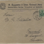 DR, 20 Pfg. Germania grün, Drucks.Bf. i.d. SCHWEIZ, Kreisen - Reinach 1920 -