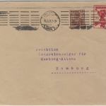 DR-Infla, 10 Pfg. Nat.Vers. Privat-GU + Zusatz, Frankfurt a.M. - Hamburg 1921 -