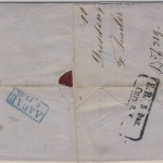 Sachsen, Portobrief i.d. SCHWEIZ, Dresden Wohlen 1854 - rs. bad. Bahnpost-Stpl.
