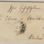 Sachsen, 2x3 Ngr. Johann, Brief n. RUSSLAND, Dresden - Libau 1857 - eine Marke