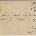 Sachsen, 3 Ngr. GA-Umschlag n. PREUSSEN, (1) Dresden - Breslau 1861 - rs.