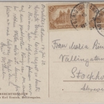 Deutsches Reich - 2x1,50 M. Reichspostamt Karte n. SCHWEDEN Königsee 1922 n.