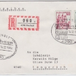 BRD - Bocholt Weihnachtsmarkt 1984 SST Einschreibebrief n. Lengerich