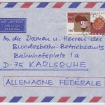 Kongo-Kinshasa - 11,6 K. Int. Messe Luftpostbrief Albertville - Karlsruhe 1969