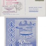 BRD - LH-Jubiläumsflug Sonderkarte 50 J. Dt. Luftpost Stuttgart-Kopenhagen 1962