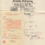 DR - Bödigheim 1902, Drucksache m. Inhalt: Holzversteigerung 1902