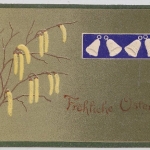 Ostern - farbige Prägekarte gelaufen Gr. Lichterfelde 1910