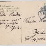 Ostern - farbige Prägekarte gelaufen Gr. Lichterfelde 1910