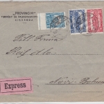 Ungarn - 70+40 f. Kgl. Burg u.a. Eilbrief Kisvarda - Novi Bohumin 1930