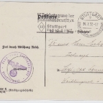 DR - Stuttgart 1937 Dienstortspostkarte/Frei d. Ablösung Maschinenwerbestempel !