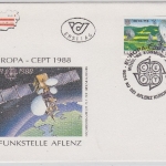 Österreich - 6 S. Erdfunkstelle Aflenz, GA-Ausschnitt Schmuck-FDC 1988