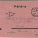 DR - Mülhausen (Thüringen) 1932 Orts(!!)-Rückschein - selten !