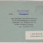 BRD - Portofreier Kriegsgefangenenbrief Monheim - Berlin 1968