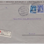 Rumänien - 10+7,50 L. Thronbesteigung Einschreibebrief n. ÖSTERREICH Brasov 1930