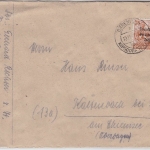 SBZ - Bärenfels ü. Kipsdorf Poststelle I Brief nach Kaltenbach b. Prien 1948