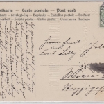 Weihnachten farbige Prägekarte Glückwunsch Jugenstil gelaufen Braunschweig 1905