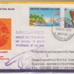British Solomon Islands - Luftpostbrief Honiara - Sydney - Hamburg 1974
