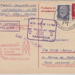 DDR - 15 Pfg. Pieck Ganzsache Frageteil Zuleitung Messe Sonderflug LH 1st-Flug