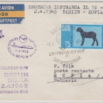 DDR - Erstflug Turboprop Deutsche Lufthansa Luftpostbrief Berlin Sofia 1963