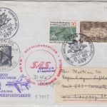 BRD - Zuleitungspost SAS-Sonderflug Messe Leipzig Leipzig Kopenhagen Kirn 1970
