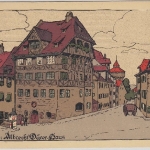 Nürnberg - Albrecht Dürer Haus farbige Steindruckkarte ca. 1910 gelaufen 1922