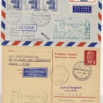 CSSR - CSA 1st-Flug Prag - Wien, 1x Luftpost Einschreiben 1x Zuleitung DDR 1967
