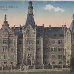 Deutsches Reich - Saargemünd 1917 Feldpostkarte (AK Hospital) - Flensburg Zensur