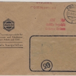 All.Bes. - ...RM ...Rpf Gebühr bezahlt Postamt Emden roter L3 Brief 22.8.45
