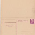 DDR - 15/15 Pfg. Ulbricht Antwort-Ganzsache Ausgabe 1966 ungebraucht