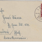 DR - 12 Pfg. 800 Jahre Lübeck Ersttagsbrief FDC mit ESST Lübeck 24.10.1943