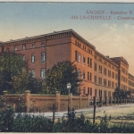 Belgien - Rheinlandbesetzung Feldpostkarte (AK Kaserne) Aachen La Panne 1921