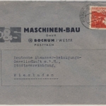 Saar - 25 F. Luftpostmarke Saar III Brief Riegelsberg - Wiesbaden 1949
