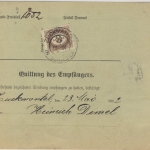 Österreich - 10 H. Paketkarte Zusatzfrankatur Wien - Zuckmantel 1902 3 H. Porto