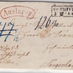 Preussen- Querfurt 1850 Ra2 Auslagenbrief n. Sangerhausen, mit Inhalt